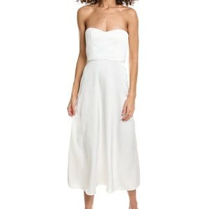 Ba&sh white strapless dress